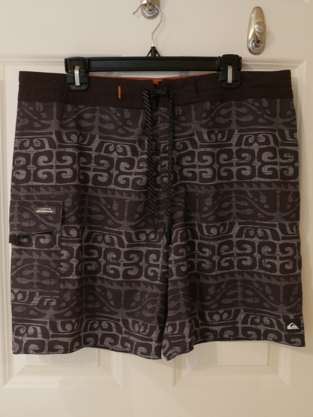 Quiksilver Mens Waterman 'Hawaiian-Tribal' 19" Boardshorts NWOT~